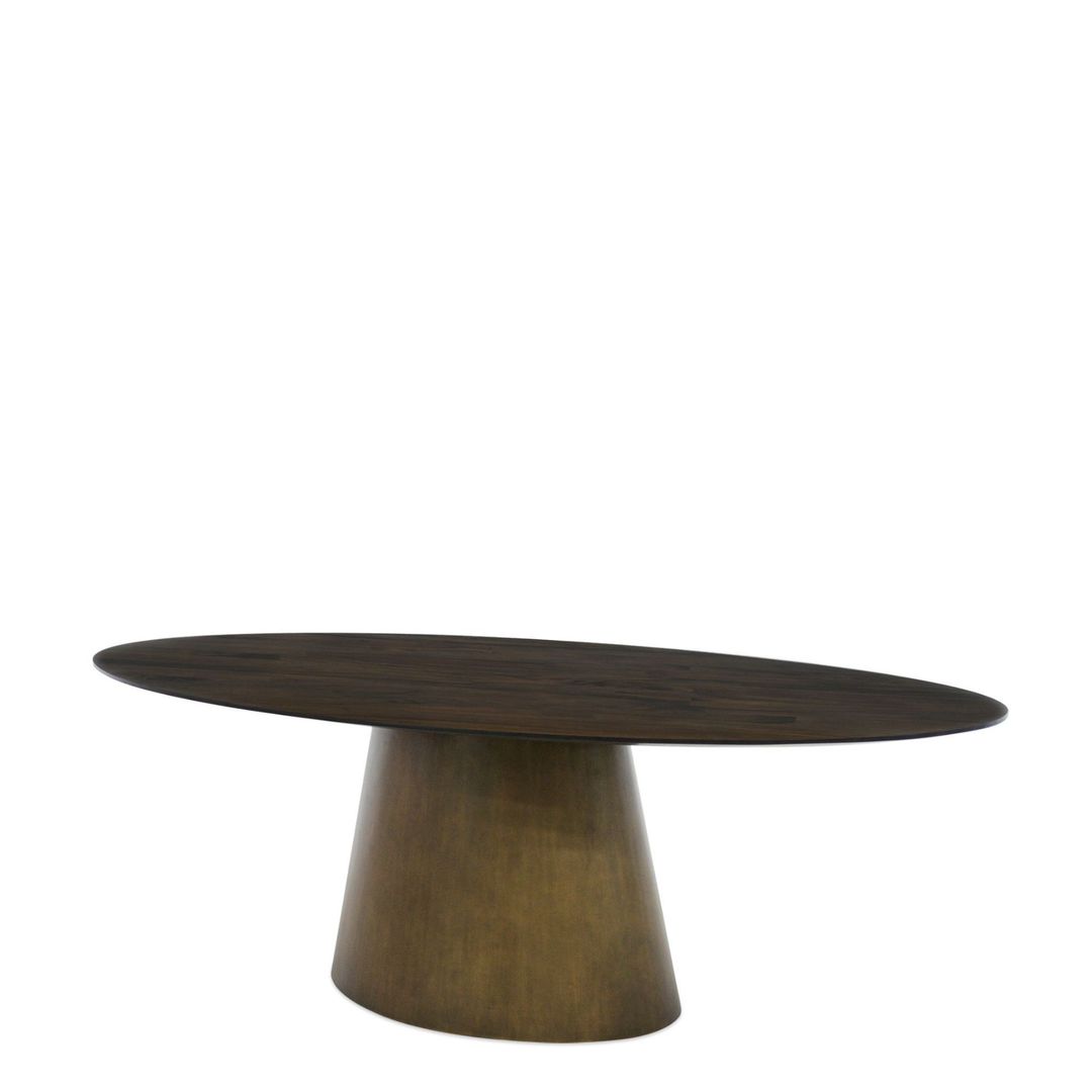 MALIBU DINING TABLE OVAL WITH CONE BASE image 0